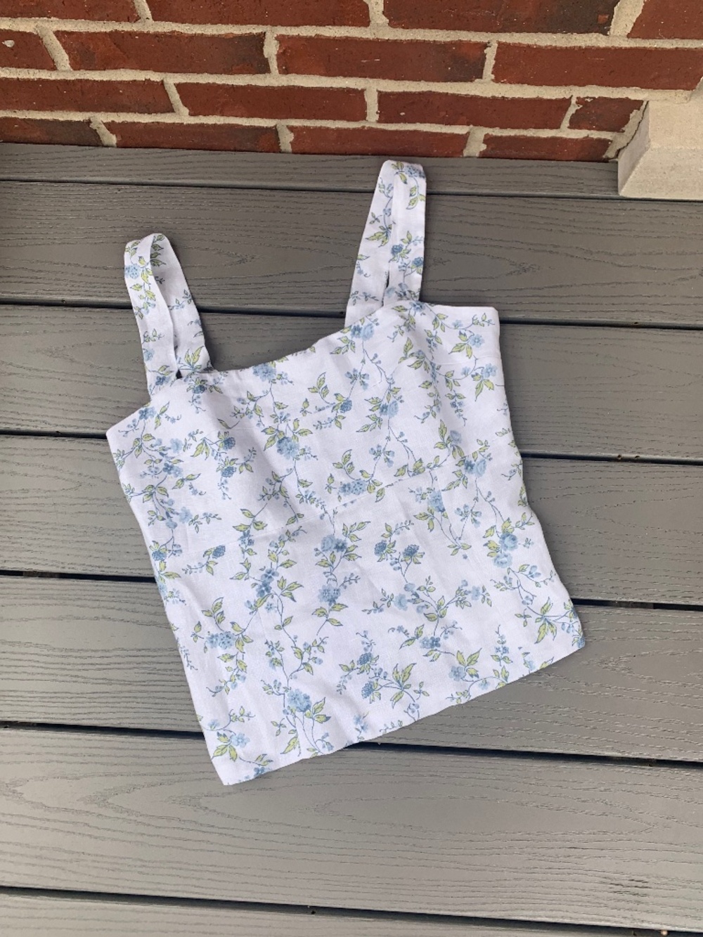 Reformation Darci Floral Linen Top